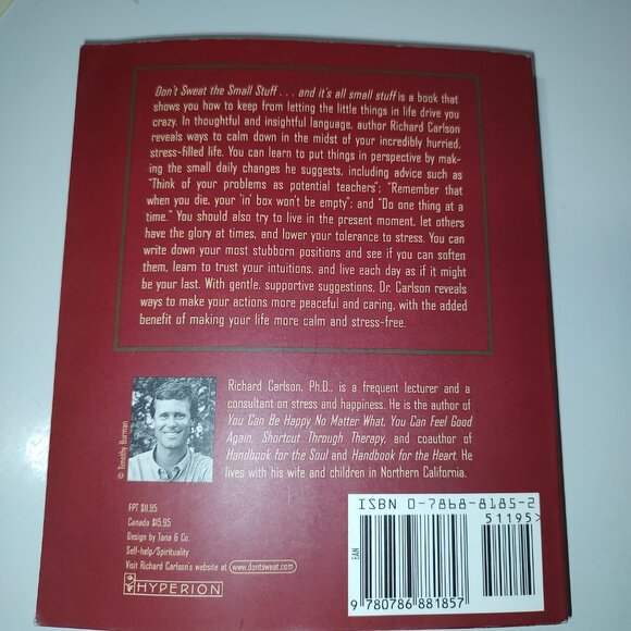 2 Self Help Books "Don't Sweat Small Stuff & Chicken Soup for the Soul" PB-Good - Picture 8 of 15